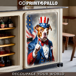 Papel De Seda Pitubull como tío Sam para el 4 de julio -