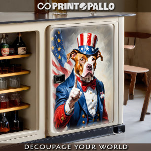 Papel De Seda Pitubull como tío Sam para el 4 de julio -