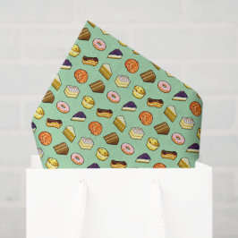 Papel De Seda Pixel Art Delicious Cakes Pattiserie Pattern