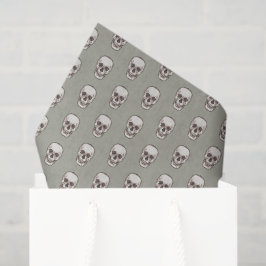 Papel De Seda Pixel Art Gothic Spooky Skull Pattern