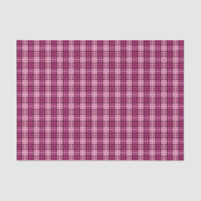 Papel De Seda Pixel Plaid_Magenta-Black (Anverso)