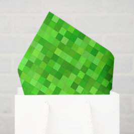 Papel De Seda Píxeles de juego verde | Fiesta de cumpleaños