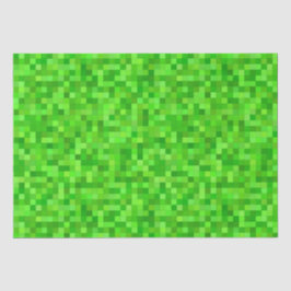 Papel De Seda Píxeles de juego verde | Fiesta de cumpleaños