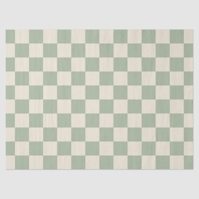 Papel De Seda Pizarra verde y blanco desactivado (Anverso)