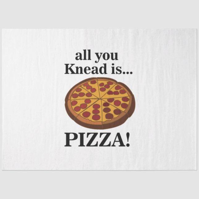 Papel De Seda Pizza de Pepperoni Comida Divertida (Anverso)