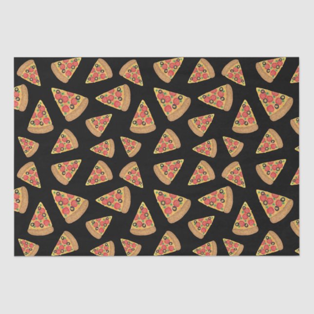Papel De Seda Pizza Fiesta Pepperoni Novedad Negro (Anverso)