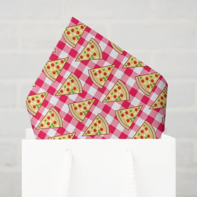 Papel De Seda Pizza Party Kids Birthday (Bolsa de regalo)
