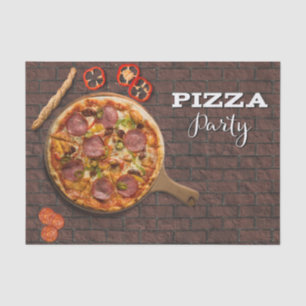 Papel De Seda Pizza Pie Party on Brick