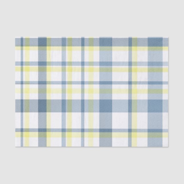 Papel De Seda Placa de color blanco amarillo azul (Anverso)