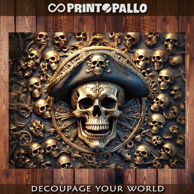 Papel De Seda Placa de cráneo de pirata  (Subido por el creador)