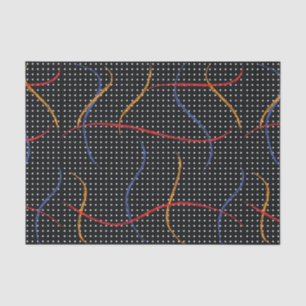 Papel De Seda Placa y puntos de pintura retro