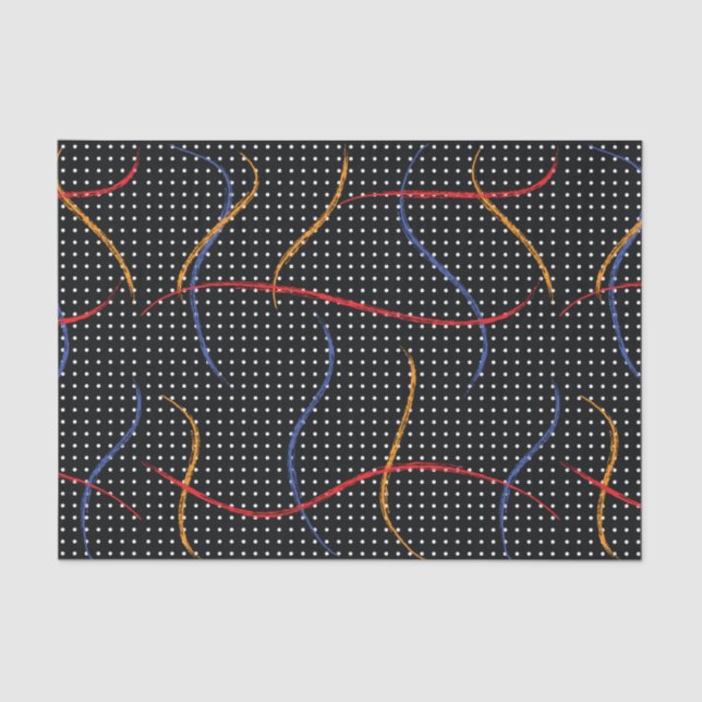 Papel De Seda Placa y puntos de pintura retro (Anverso)