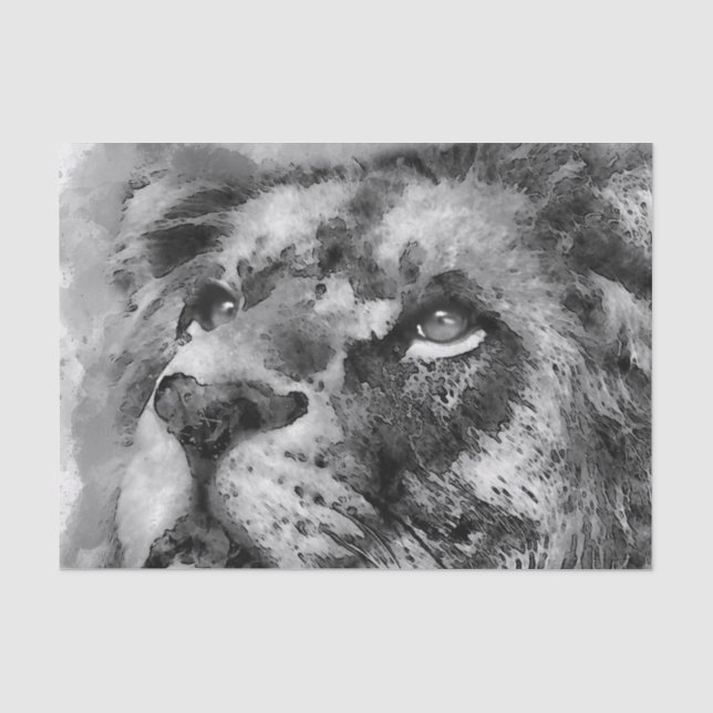 Papel De Seda Placid Lion Face Silver (Anverso)