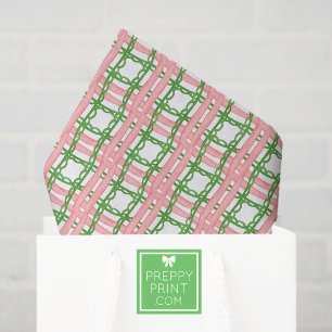 Papel De Seda Plaid Caprichoso Rojo y Verde Acuarela