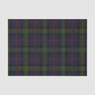 Papel De Seda Plaid Clan Malcolm Green Purple Black Check Tartán