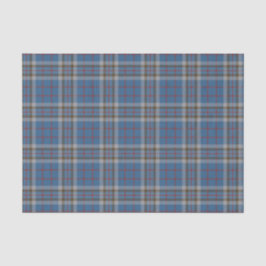 Papel De Seda Plaid Clan Thompson Gray Blue Check Tartán