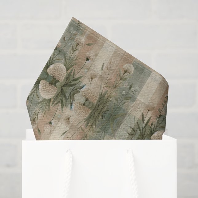 Papel De Seda Plaid de Bosque (Bolsa de regalo)
