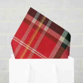 Papel De Seda Plaid de Navidad Tradicional