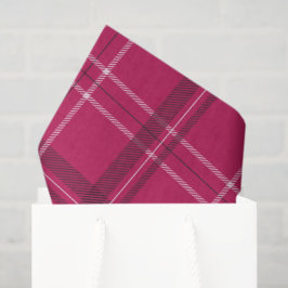 Papel De Seda Plaid divertido rosa de vacaciones