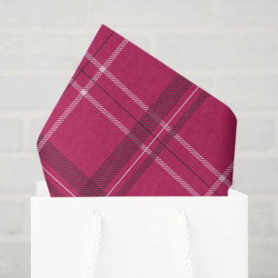 Papel De Seda Plaid divertido rosa de vacaciones