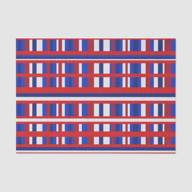 Papel De Seda Plaid Patriota (Anverso)