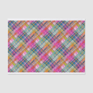 Papel De Seda Plaid Preppy, Diagonal Número 5