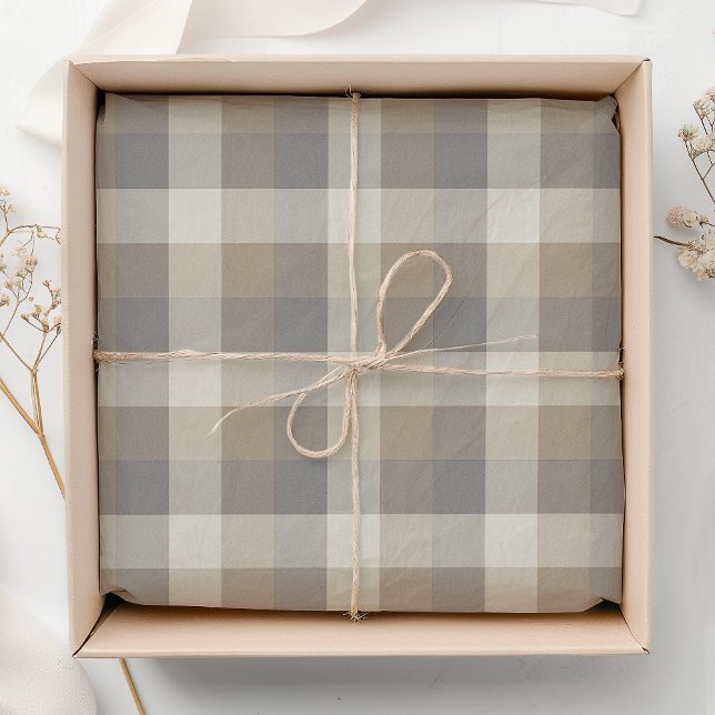 Papel De Seda Plaid Rústico Marrón Gris Marfil (Subido por el creador)