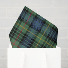 Papel De Seda Plaid Verde