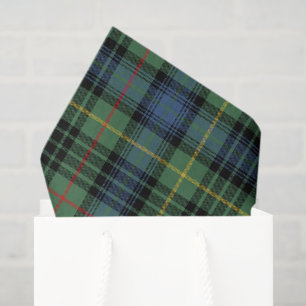 Papel De Seda Plaid Verde