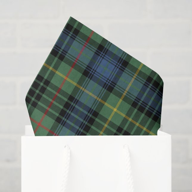 Papel De Seda Plaid Verde (Bolsa de regalo)