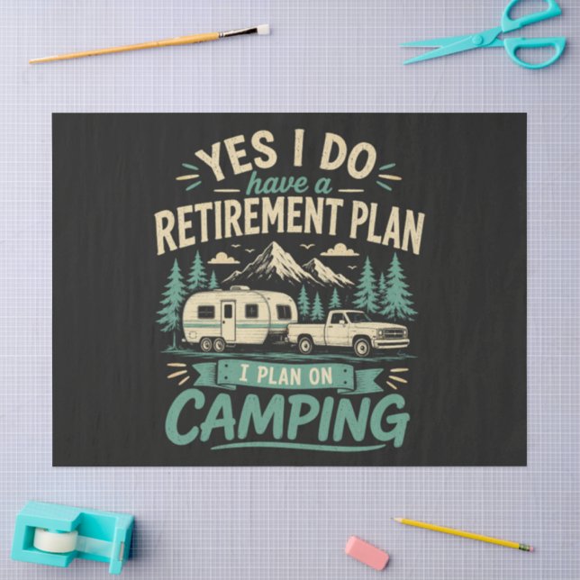 Papel De Seda Plan de jubilación de camping (Artesanía)