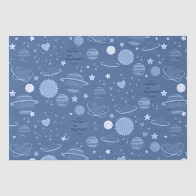 Papel De Seda Planetas azules (Anverso)