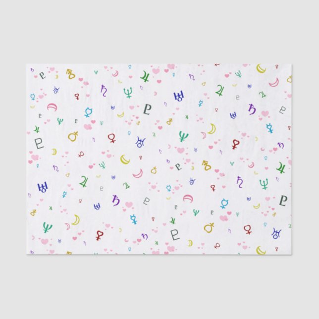 Papel De Seda Planetas bonitos (Anverso)