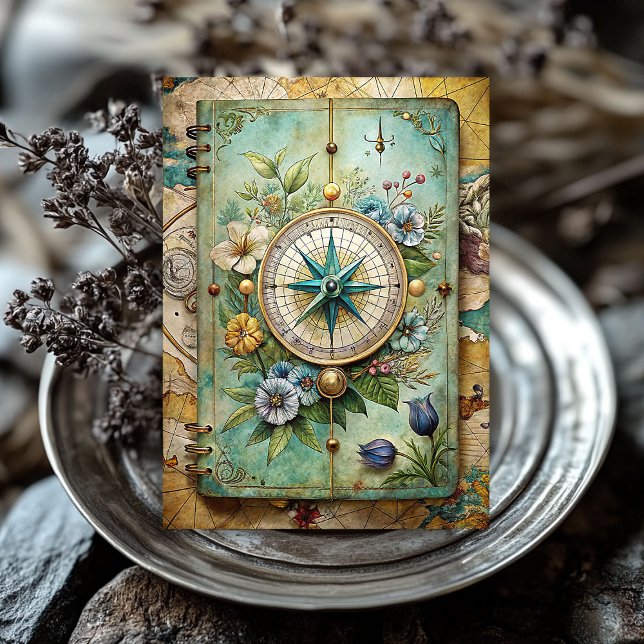Papel De Seda Planilla de brújula retro de vacaciones de verano  (Watercolor summer vacation retro compass planner tissue paper)