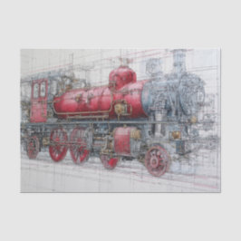 Papel De Seda Plano de antiguo tren de vapor