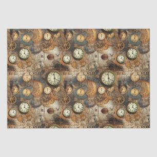 Papel De Seda Planos de ingeniería Steampunk marrón latón