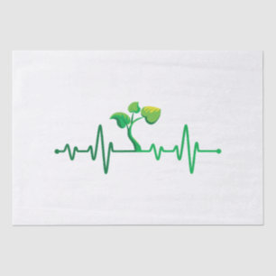 Papel De Seda Plant Heartbeat - Planta Botánica de Jardinería Bo