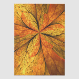 Papel De Seda Planta de otoño, hoja de arte fractal abstracta mo