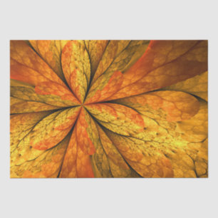 Papel De Seda Planta de otoño, hoja de arte fractal abstracta mo