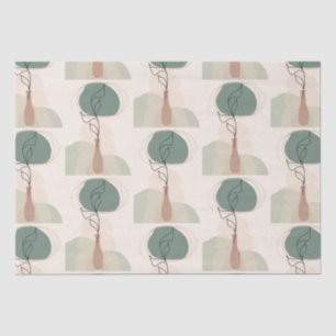 Papel De Seda Planta de parcelas moderna estilo boho art