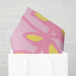 Papel De Seda Plantas De Swirl Amarillas