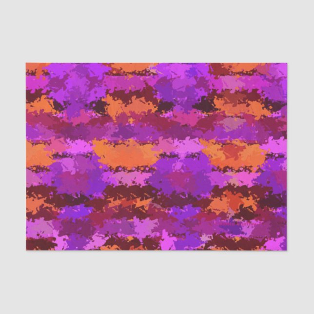 Papel De Seda Plantas moradas y Naranjas (Anverso)