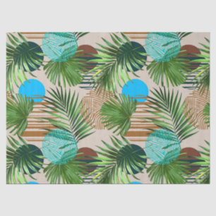 Papel De Seda plantas paradisíacas patrón hawaiano