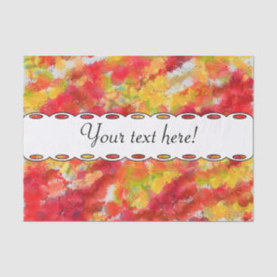 Papel De Seda Plantas rojas amarillas