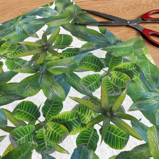 Papel De Seda Plantas tropicales Patrón de follaje de la jungla  (🌱Perfect tropical plant tissue paper for all your tropical plant tissue paper needs 🌱)