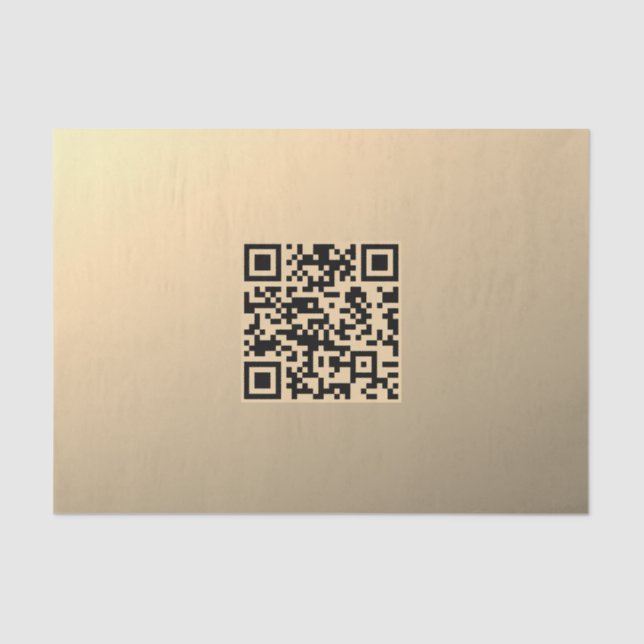 Papel De Seda Plantilla de código QR editable instantáneamente | (Anverso)