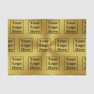 Papel De Seda Plantilla de Faux Gold moderna Su logotipo aquí