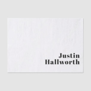 Papel De Seda Plantilla de nombre o negocio minimalista moderna