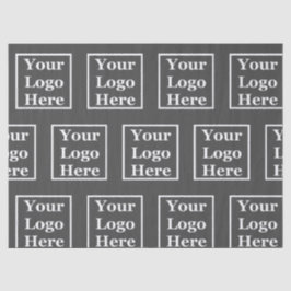 Papel De Seda Plantilla de patrón de logotipo aquí oscuro de neg