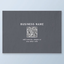 Papel De Seda Plantilla simple para su código QR | Gris oscuro